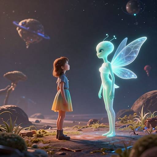 Alien Fairy Encounter on Mystic Planet