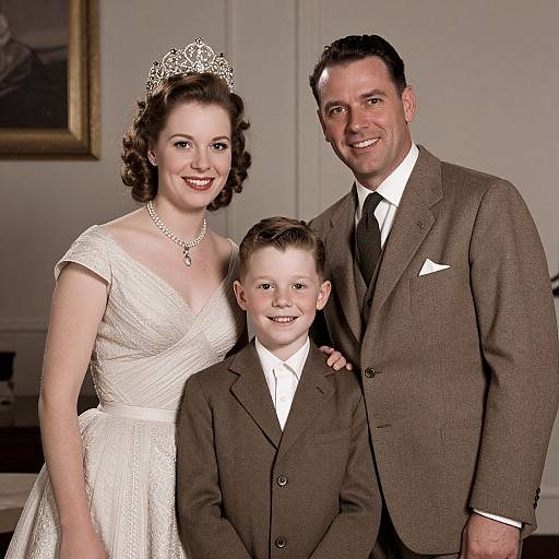 1950s Elegant Family Portrait