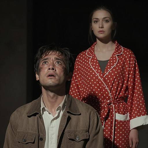 Man and Woman in Dim Light