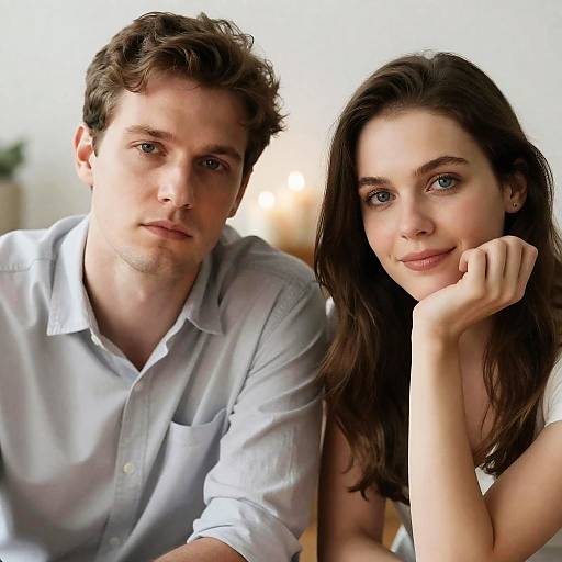 Intimate Portrait of Couple in Soft Light