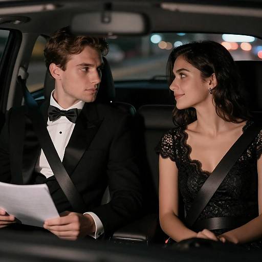 Romantic Night Drive: A Captivating Moment