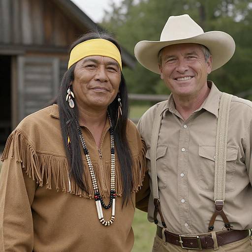 Cultural Contrast: A Shared Moment Outdoors