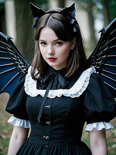 Gothic Lolita Dark Angel Portrait