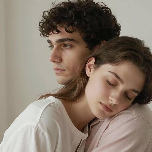 Intimate Moment: Close-Up of Couple