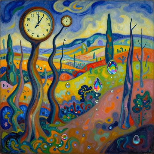 Surreal Dreamscape with Melting Time