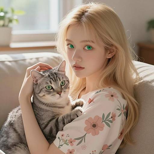 Serene Moments with a Tabby Cat