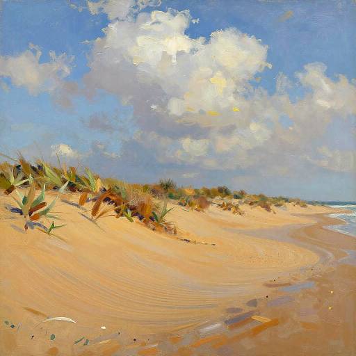 Impressionist Sandy Peninsula Scene