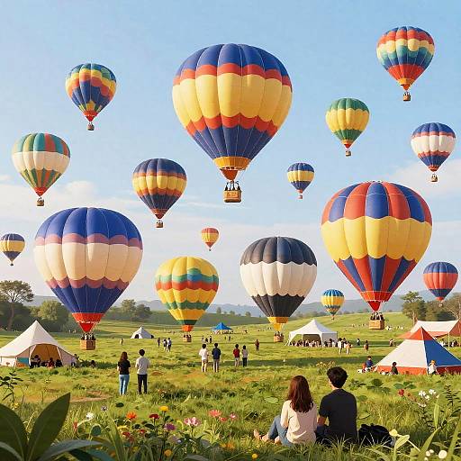 Vibrant Hot Air Balloon Festival