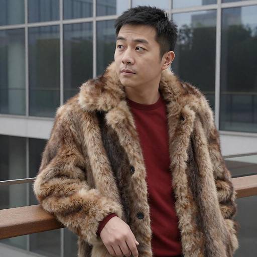 Introspective Male in Urban Setting