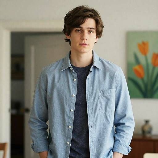Stylish Young Man in Indoor Setting