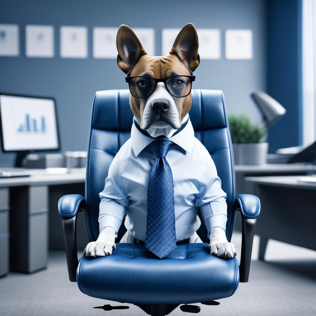 Professional Dog in Office Setting