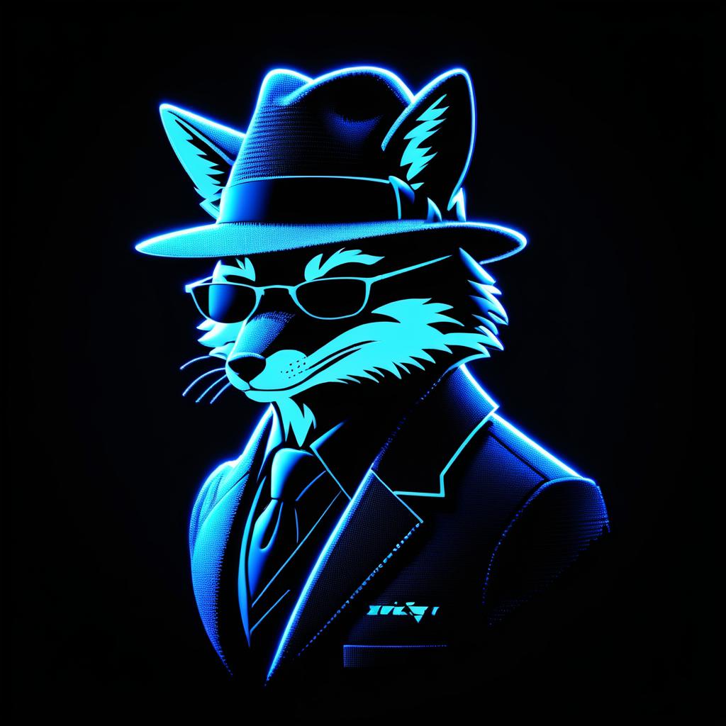 Slick Fox ASCII Logo in High Detail