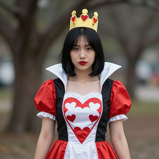 Realistic Queen of Hearts Costume Portrait