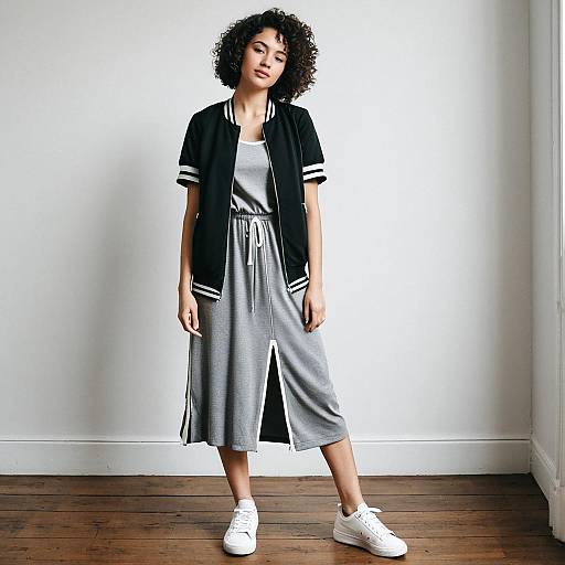 Sporty Chic Woman in Casual Outfit