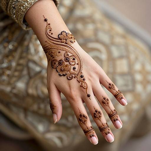 Elegant Arabic Henna Eid Mehndi Design