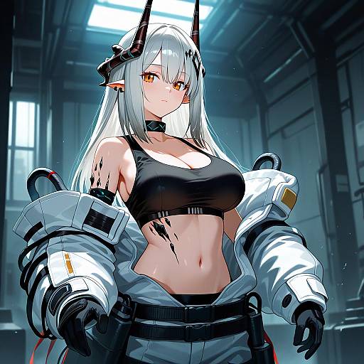 Illustration of Mudrock (elite ii) (arknights), arknights in the style of Wasabi60