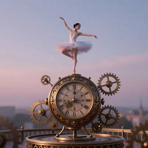 Arcane Clockwork Ballerina at Twilight Observatory