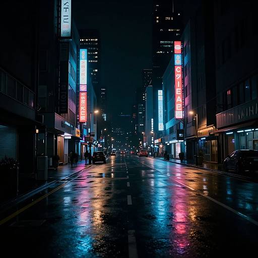 Neon-lit Futuristic Cityscape at Night