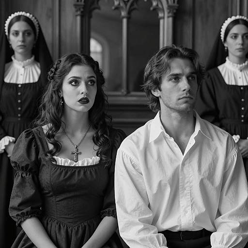 Gothic Elegance in Black and White