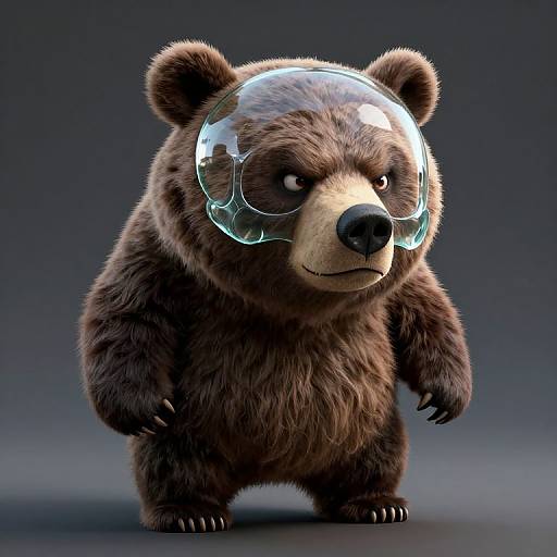 Hyper-Realistic Angry Bear Concept Art