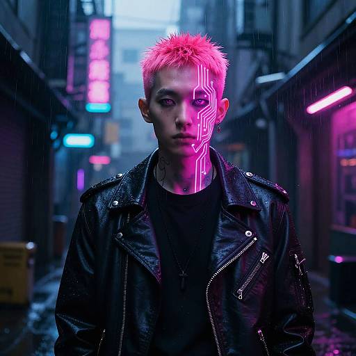 Neon Rogue Anime Portrait