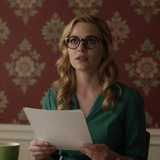 Elegant Woman in Floral Setting