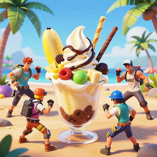 Vibrant Banana Split Fortnite Battle