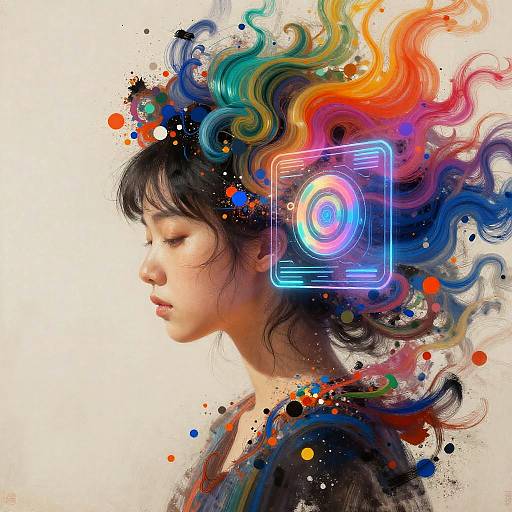 Surreal Fusion of Digital and Traditional Art