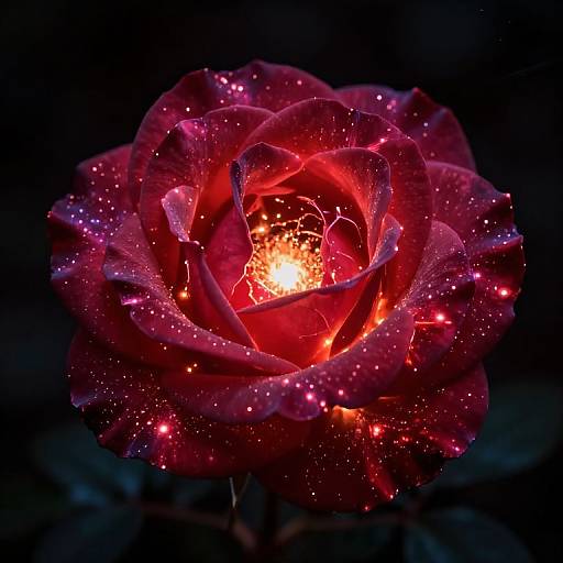 Eternal Celestial Rose in Void