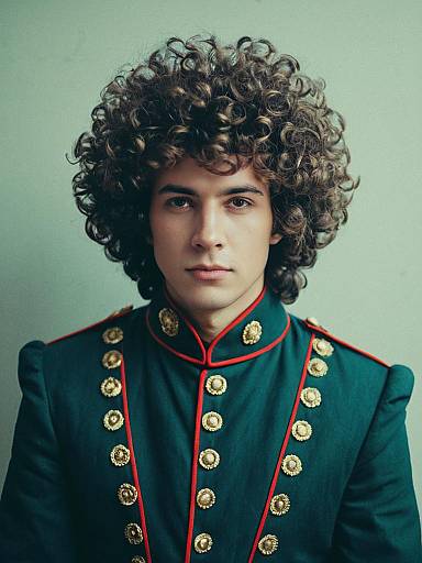 Man in Perm Hairstyle Cosplay