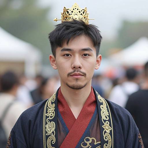 Realistic Portrait of Man in Festival Attire