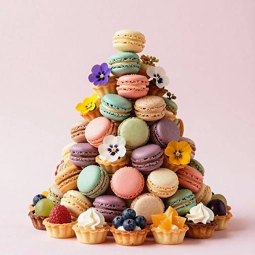 Colorful Dessert Pyramid Display