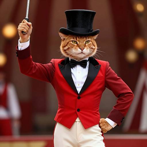 Circus Ringmaster Big Cat Portrait
