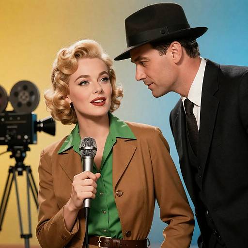 1950s Blonde Singer Vintage Movie Poster