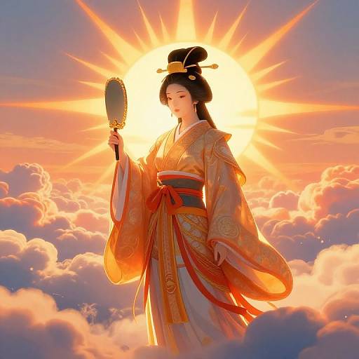 Luminous Japanese Sun Goddess