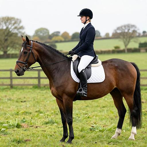 Perfect Horseback Riding in English Countryside