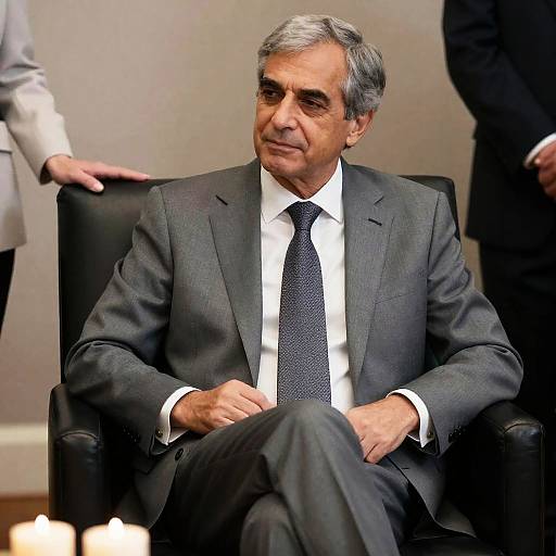 Relaxed Middle-aged Man in Formal Setting