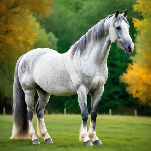 Graceful Dapple Gray Horse in Nature Graceful Dapple Gray Horse in Nature