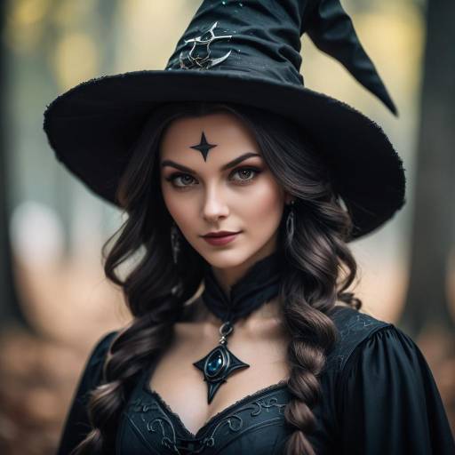 Portrait of a Mysterious Witch Smirking Portrait of a Mysterious Witch Smirking