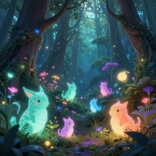 Enchanted Luminescent Forest Fantasy