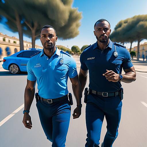 Cinematic Portrait of Two French Officers