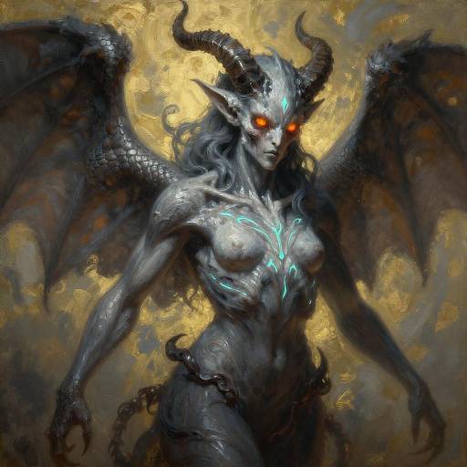 Abyssal Nether Seraph in Gilded Oil