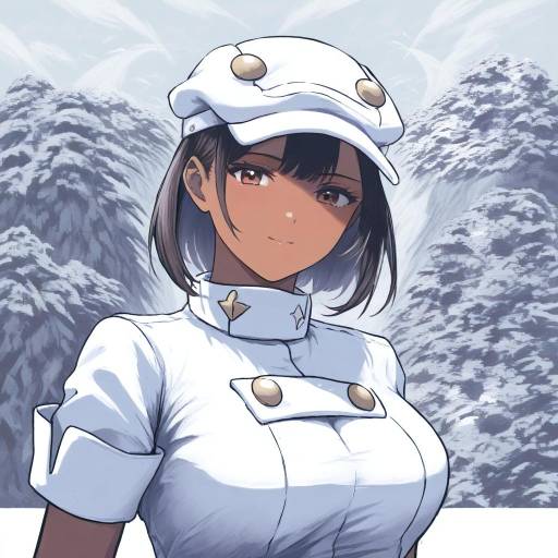 Illustration of Aether foundation employee, pokemon in the style of Vent arbre