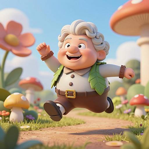 Whimsical Grandma Teapot in Garden Adventure