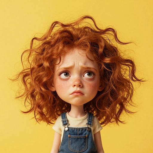 Whimsical Ugly Redhead Caricature