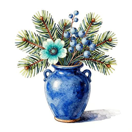 Contemporary Cerulean Still Life