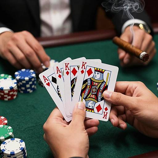 Dramatic Royal Flush Gambling Moment