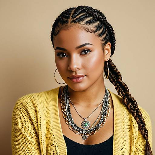 Stylish Photorealistic Portrait with Lemons