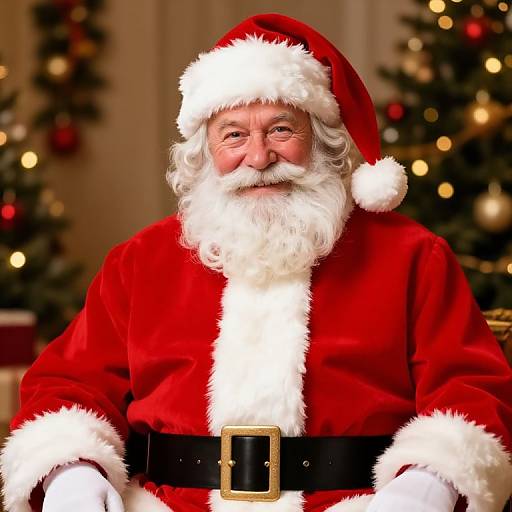Jolly Santa Claus in Classic Suit