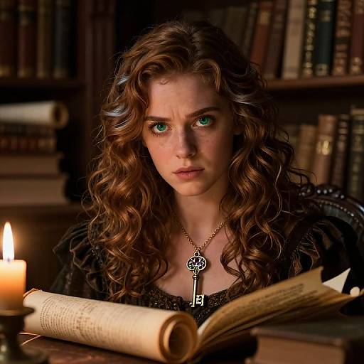 Time-Traveling Historian in Ancient Library